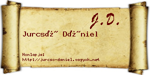 Jurcsó Dániel névjegykártya