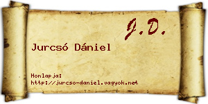 Jurcsó Dániel névjegykártya